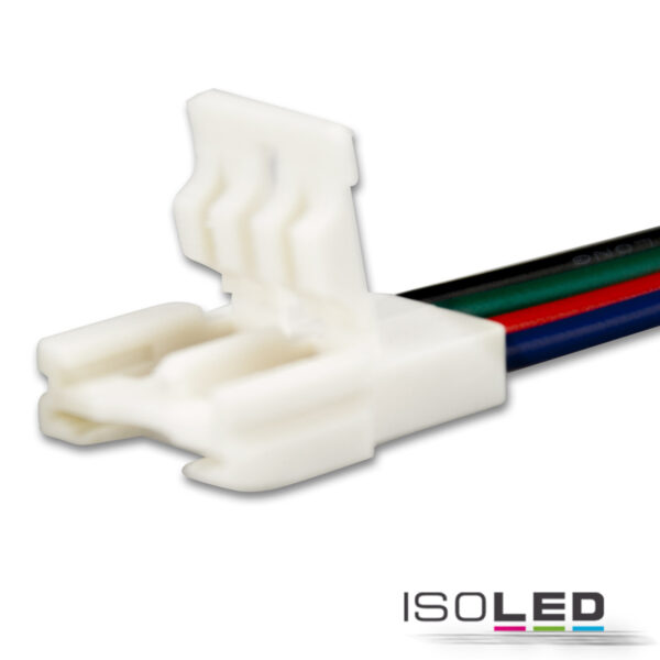 Clip-Kabelanschluss (max. 5A) C2-410 für 4-pol. IP20 Flexstripes mit Breite 10mm, Pitch >8mm
