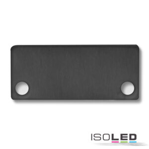 Endkappe EC43 Alu schwarz RAL 9005 für SURF/DIVE24 FLAT mit COVER10, 2 STK, inkl. Schrauben