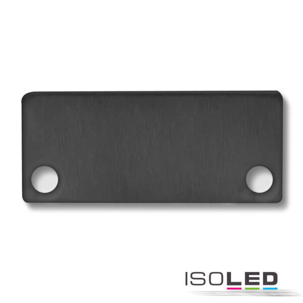 Endkappe EC43 Alu schwarz RAL 9005 für SURF/DIVE24 FLAT mit COVER10, 2 STK, inkl. Schrauben