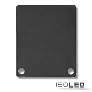 Endkappe EC44 Alu schwarz RAL 9005 für SURF/DIVE24 FLAT mit COVER11, 2 STK, inkl. Schrauben