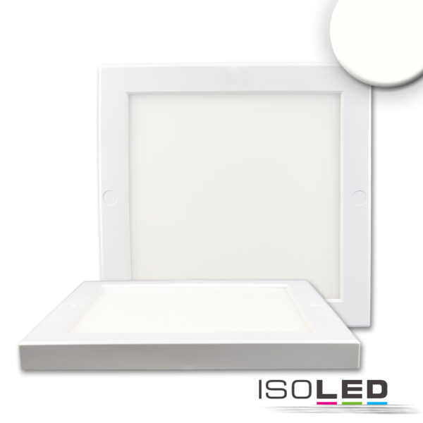 Deckenlampe Slim eckig, 220x220mm, weiß, 18W, Trafo integriert, neutralweiß