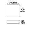 LED Deckenleuchte weiß, 24W, eckig, 300x300mm, warmweiß, dimmbar