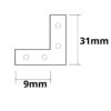 Eckverbinder horizontal für TUNNEL, SURF16, LAMP35, CORNER20N, Double/Single, HIDE, 90°, 4er Set
