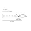 LED CRI940 Vollspektrum Linear Flexband, 24V DC, 14W, IP20, 4000K, 5m Rolle, 160 LED/m