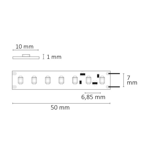 LED CRI940 Vollspektrum Linear Flexband, 24V DC, 14W, IP20, 4000K, 5m Rolle, 160 LED/m