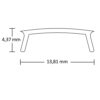 Abdeckung COVER1 opal/satiniert 600cm für Profil SURF12(flat)/DIVE12(flat)/ ROUND12