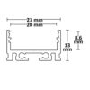 LED Aufbauprofil IL-ALU20 eloxiert, 200cm