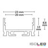 LED Aufbauprofil IL-ALU20 eloxiert, 200cm