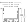 LED Einbauprofil IL-ALU20 eloxiert, 200cm