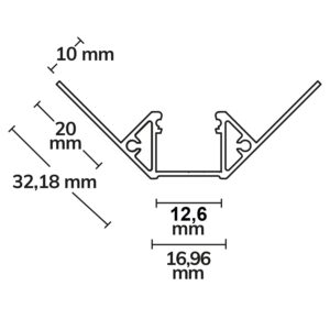 113817_skizze_a LED Fliesenprofil Inneneck, 200cm