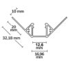LED Fliesenprofil Inneneck, 250cm
