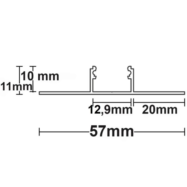 LED Fliesen T-Profil, 250cm
