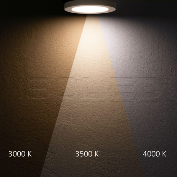 LED Aufbau/Einbauleuchte Slim Flex, 6W, weiß, ColorSwitch 3000|3500|4000K