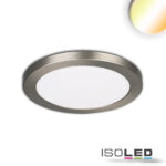 LED Aufbau/Einbauleuchte Slim Flex, 6W, nickel gebürstet, ColorSwitch 3000|3500|4000K