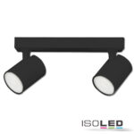 Wand-/Deckenleuchte GU10 Dual, IP20, schwarz, exkl. Leuchtmittel