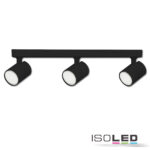 Wand-/Deckenleuchte GU10 Triple, IP20, schwarz, exkl. Leuchtmittel