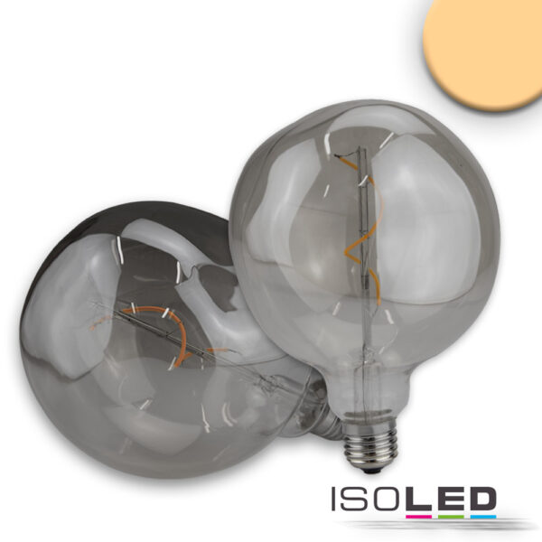 E27 Vintage Line LED Dekobirne 125, 4W ultrawarmweiß, Glas smoky, dimmbar