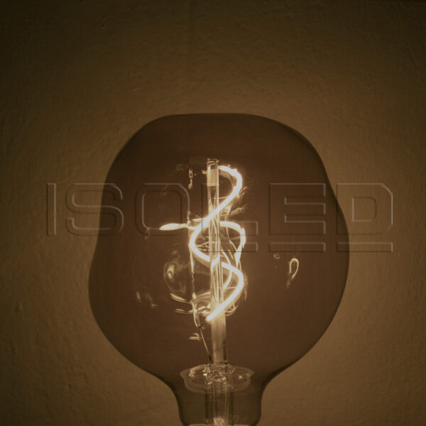 E27 Vintage Line LED Dekobirne 125, 4W ultrawarmweiß, Glas smoky, dimmbar