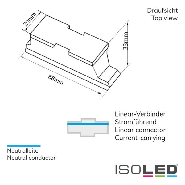 3-Phasen S1 Linear-Verbinder stromführend, weiß