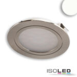 LED Möbeleinbaustrahler MiniAMP silber, 2W, 24V DC neutralweiß 4000K, dimmbar
