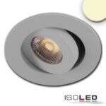 LED Einbauleuchte MiniAMP alu gebürstet, 3W, 24V DC, warmweiß, dimmbar