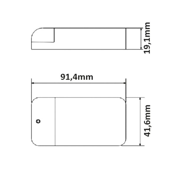 LED Trafo MiniAMP 12V/DC, 0-30W, 200cm Kabel mit Flachstecker, sekundär 2 female Buchsen