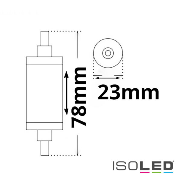 R7s LED Stab SLIM, 6W, L: 78mm, neutralweiß, dimmbar