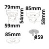 LED Wandeinbauleuchte Sys-Wall68 MiniAMP 24V, 3W, 4000K, inkl. Einputzdose (exkl. Cover)