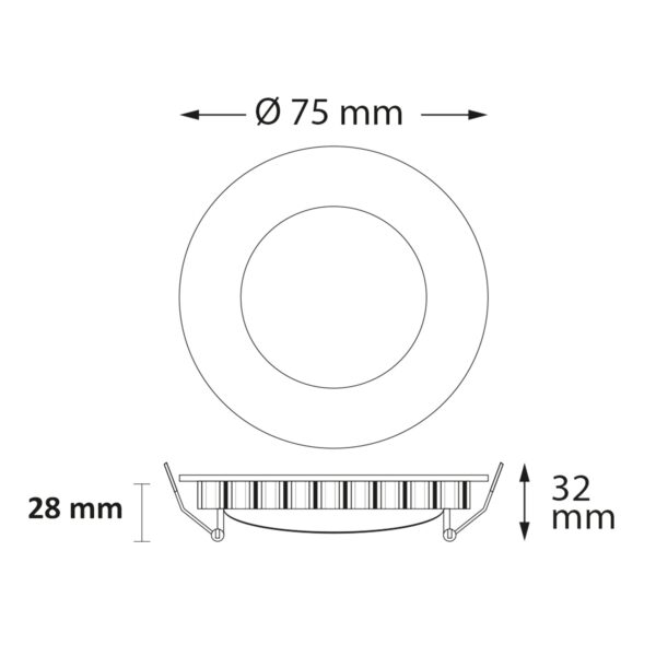 LED Einbauleuchte LUNA MiniAMP 4W, indirektes Licht, 24V DC, weiß, 2700K, dimmbar