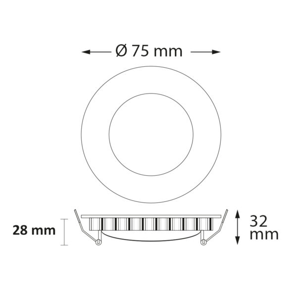 LED Einbauleuchte LUNA MiniAMP 4W, indirektes Licht, 24V DC, weiß, 4000K, dimmbar