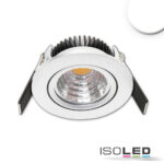 LED Einbaustrahler MiniAMP 24V DC, 68mm Loch, alu gebürstet, 5W, 4000K, dimmbar