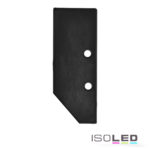 Endkappe EC92 Aluminium schwarz RAL 9005 für Profil HIDE ASYNC inkl. Schrauben