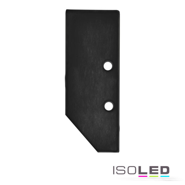 Endkappe EC92 Aluminium schwarz RAL 9005 für Profil HIDE ASYNC inkl. Schrauben