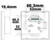 DALI 4 Adressen Einbau-Touch Master-Dimmer, schwarz, Versorgung via DALI-Bus Spannung