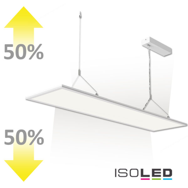 LED Office Hängeleuchte Up&Down, 20W+20W, 30x120cm, weiß, UGR<19, 4000K, DALI dimmbar