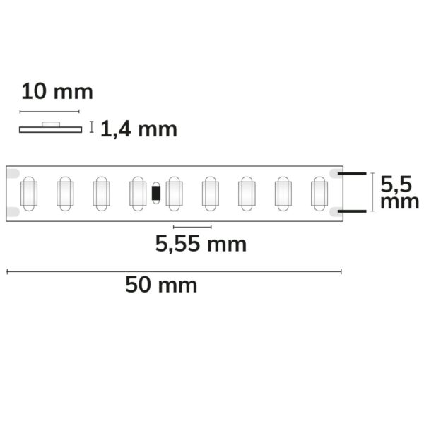LED HEQ830 Flexband 200 lm/W, 24V DC, 9W, IP20, 3000K, 5m Rolle, 180 LED/m