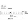 LED HEQ830 Flexband 200 lm/W, 24V DC, 6W, IP20, 3000K, 5m Rolle, 180 LED/m