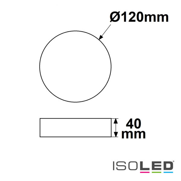 LED Deckenleuchte PRO weiß, 8W, rund, DN120, ColorSwitch 2700|3000|4000K, dimmbar