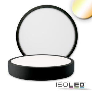 LED Deckenleuchte PRO schwarz, 24W, rund, DN225, ColorSwitch 2700|3000|4000K, dimmbar