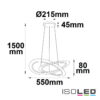 LED Hängeleuchte Design 600, schwarz, 40W, rund, 3000K, dimmbar
