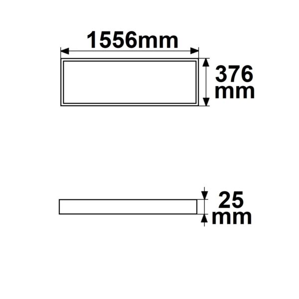 LED Leuchtrahmen H25, Innenformat 320x1500mm, 75W, weißdynamisch, CRI92