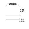LED Leuchtrahmen H25, Innenformat 592x892mm, 62W, weißdynamisch, CRI92
