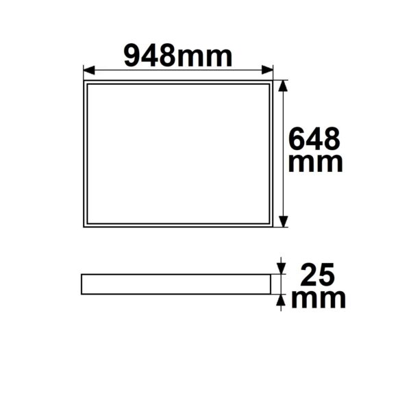 LED Leuchtrahmen H25, Innenformat 592x892mm, 62W, weißdynamisch, CRI92