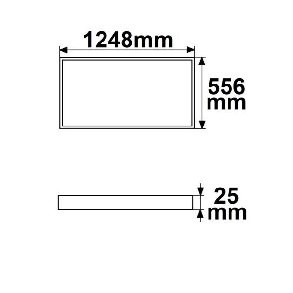 LED Leuchtrahmen H25, Innenformat 500x1192mm, 70W, weißdynamisch, CRI92
