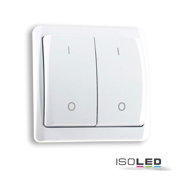IR-PANEL CONTROL 2-fach Funk-Wandsender, batteriebetrieben (A23 12V enthalten)