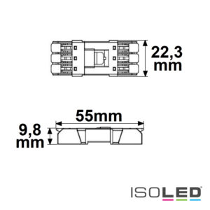116146_skizze Durchgang Steckverbinder 3-polig, 0,5-2,5mm², max. 250V/10A