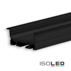LED Einbauprofil DIVE24 FLAT Aluminium schwarz pulverbeschichtet RAL9005, 200cm