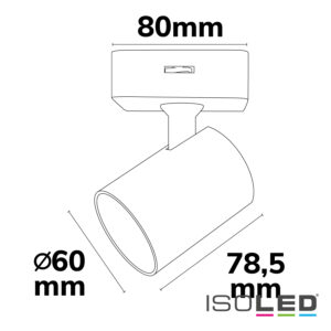 116607_116608_skizze Wand-/Deckenleuchte GU10 Single, IP20, weiß, mit Ein/Aus-Schalter, exkl. Leuchtmittel