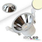 LED Einbaustrahler BACK60-68, alu glänzend, rund, 5W, CRI90, 3000K, rückversetzt, UGR<12, dimmbar