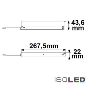 116792_skizze Track48 Inline-Trafo weiß, 150W, 48V DC